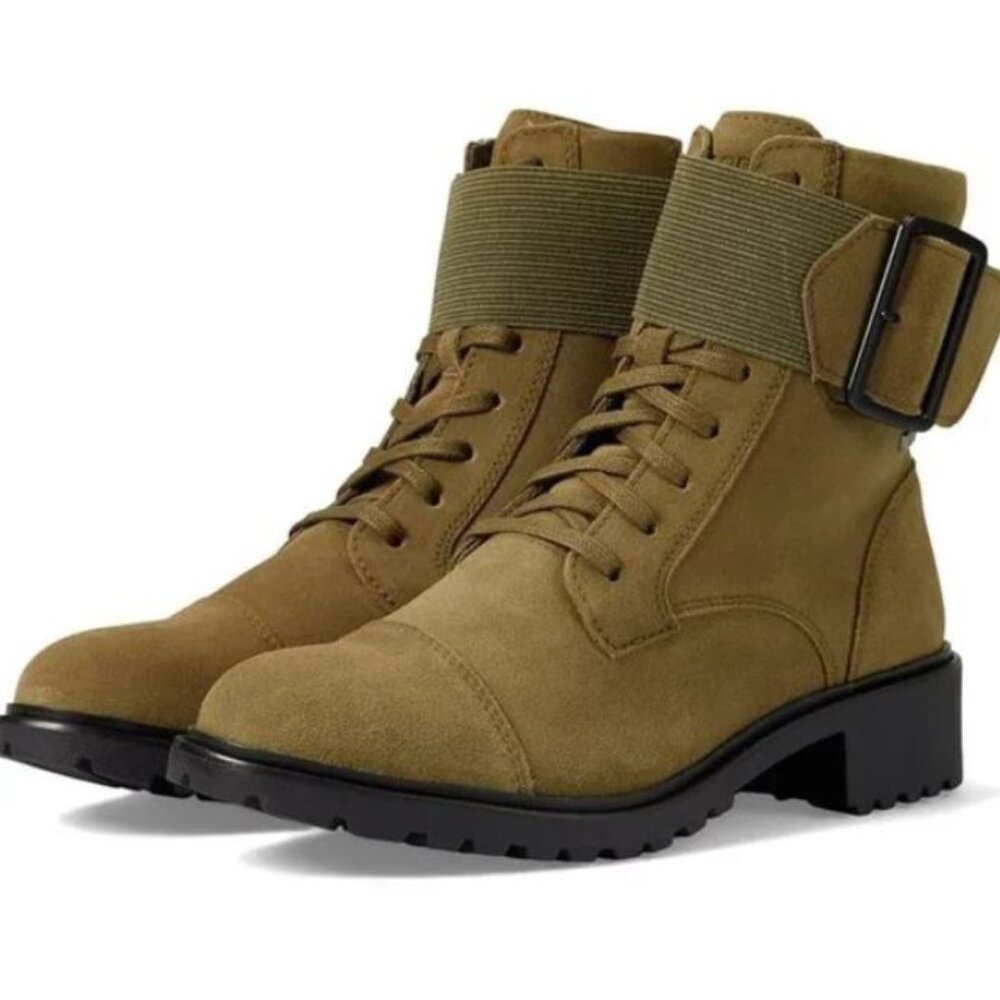 NWT Rockport Shoes Ryleigh Forrest /Green Brown Suede Lace Up Boots Size 6.5